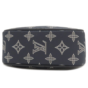 ルイヴィトン LOUIS VUITTON ダヌーブ PM アップサイドダウン M43678 ネイビー モノグラムインクキャンバス ショルダーバッグ 紺 メタリック金具