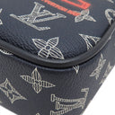 ルイヴィトン LOUIS VUITTON ダヌーブ PM アップサイドダウン M43678 ネイビー モノグラムインクキャンバス ショルダーバッグ 紺 メタリック金具