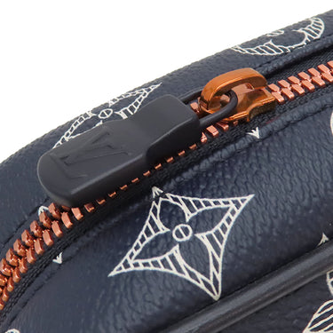 ルイヴィトン LOUIS VUITTON ダヌーブ PM アップサイドダウン M43678 ネイビー モノグラムインクキャンバス ショルダーバッグ 紺 メタリック金具