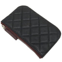 シャネル CHANEL クラシック スモール ジップ ポーチ A82365 ブラック キャビアスキン ポーチ シルバー金具 黒 ココマーク マトラッセ