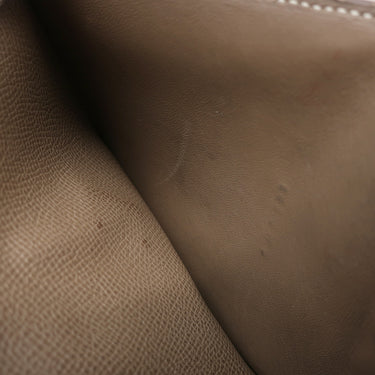 エルメス HERMES クリック12 エトゥープ ヴォーエプソン 三つ折り財布 シルバー金具 グレージュ