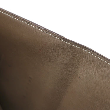 エルメス HERMES クリック12 エトゥープ ヴォーエプソン 三つ折り財布 シルバー金具 グレージュ