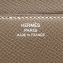 エルメス HERMES クリック12 エトゥープ ヴォーエプソン 三つ折り財布 シルバー金具 グレージュ