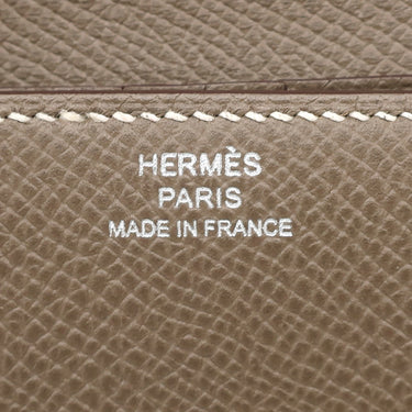 エルメス HERMES クリック12 エトゥープ ヴォーエプソン 三つ折り財布 シルバー金具 グレージュ