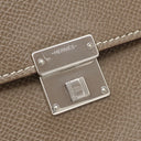 エルメス HERMES クリック12 エトゥープ ヴォーエプソン 三つ折り財布 シルバー金具 グレージュ