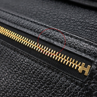 エルメス HERMES ベアンスフレ ブラック シェーブル 長財布 ゴールド金具 黒 二つ折り財布