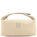 エルメス HERMES ブリッド ア ブラック PM ナチュラル トワルアッシュ ポーチ シルバー金具 ハンドバッグ バニティバッグ トワルH