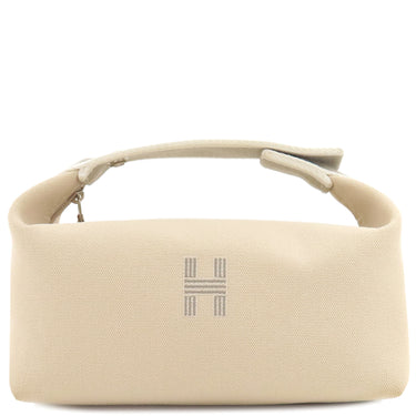 エルメス HERMES ブリッド ア ブラック PM ナチュラル トワルアッシュ ポーチ シルバー金具 ハンドバッグ バニティバッグ トワルH