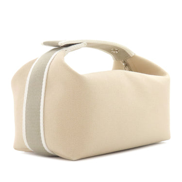 エルメス HERMES ブリッド ア ブラック PM ナチュラル トワルアッシュ ポーチ シルバー金具 ハンドバッグ バニティバッグ トワルH