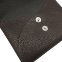 エルメス HERMES カルヴィ デュオ エベンヌ バレニアフォーブル カードケース シルバー金具 茶 グレー バイカラー フラグメントケース