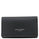 サンローラン SAINT LAURENT ロゴ 685557 ブラック レザー キーケース シルバー金具 黒 鍵入れ 4連