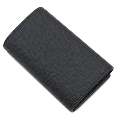 サンローラン SAINT LAURENT ロゴ 685557 ブラック レザー キーケース シルバー金具 黒 鍵入れ 4連