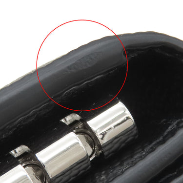 サンローラン SAINT LAURENT ロゴ 685557 ブラック レザー キーケース シルバー金具 黒 鍵入れ 4連