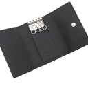 サンローラン SAINT LAURENT ロゴ 685557 ブラック レザー キーケース シルバー金具 黒 鍵入れ 4連