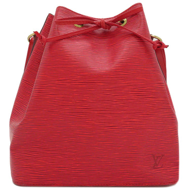 ルイヴィトン LOUIS VUITTON プチノエ M44107 カスティリアンレッド エピレザー ショルダーバッグ ゴールド金具 赤 巾着