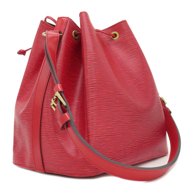 ルイヴィトン LOUIS VUITTON プチノエ M44107 カスティリアンレッド エピレザー ショルダーバッグ ゴールド金具 赤 巾着