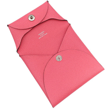 エルメス HERMES バスティア ローズアザレ ヴォーエプソン コインケース シルバー金具 小銭入れ