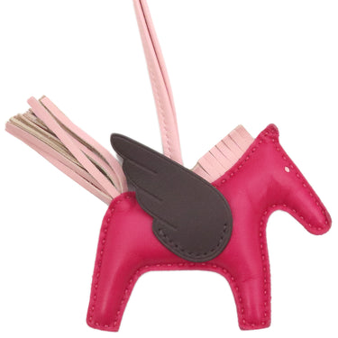 エルメス HERMES ロデオPM ペガサス フランボワーズ×ルージュセリエ×ローズサクラ アニューミロ バッグチャーム ピンク 茶