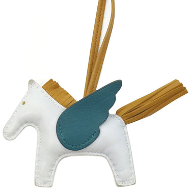 エルメス HERMES ロデオPM ペガサス ブルーブリュム×セサミ×ヴェールボスフォール アニューミロ バッグチャーム 水色 茶 緑