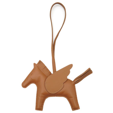 エルメス HERMES ロデオMM ペガサス ゴールド アニューミロ バッグチャーム 茶 ソーゴールド 単色