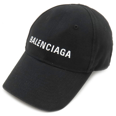 バレンシアガ BALENCIAGA クラシック ベースボールキャップ ブラック コットン 14039 帽子 黒 帽子 ロゴ