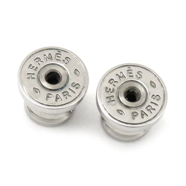 エルメス HERMES ポップアッシュ Hピアス ミニ ピンク×シルバー メタル エナメル ピアス シルバー金具 H型