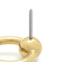 エルメス HERMES アミュレットデュオ ナチュラル バッファローホーン パーマブラス ピアス ゴールド金具