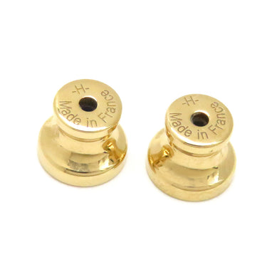 エルメス HERMES アミュレットデュオ ナチュラル バッファローホーン パーマブラス ピアス ゴールド金具