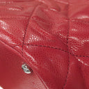 シャネル CHANEL マトラッセ チェーン トートバッグ A48374 レッド キャビアスキン トートバッグ シルバー金具 赤 ココマーク