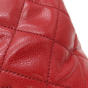 シャネル CHANEL マトラッセ チェーン トートバッグ A48374 レッド キャビアスキン トートバッグ シルバー金具 赤 ココマーク