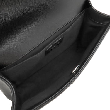 シャネル CHANEL ボーイシャネル A67086  ブラック キャビアスキン ショルダーバッグ シルバー金具 黒 チェーンショルダー