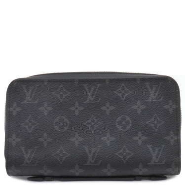 ルイヴィトン LOUIS VUITTON ジッピーXL M61698 モノグラムエクリプス モノグラムエクリプスキャンバス 長財布 シルバー金具 黒 ラウンドファスナー
