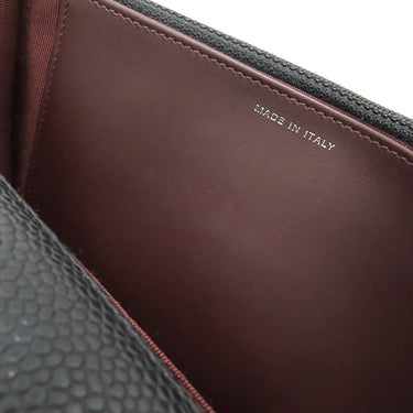 シャネル CHANEL マトラッセ チェーンウォレット AP0250 ブラック キャビアスキン チェーンウォレット シルバー金具 黒 ココマーク