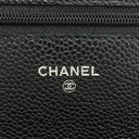シャネル CHANEL マトラッセ チェーンウォレット AP0250 ブラック キャビアスキン チェーンウォレット シルバー金具 黒 ココマーク