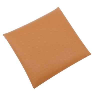 エルメス HERMES バスティア ゴールド ヴォーエプソン コインケース シルバー金具 新品 未使用 茶