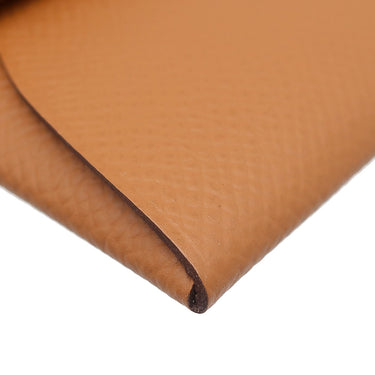 エルメス HERMES バスティア ゴールド ヴォーエプソン コインケース シルバー金具 新品 未使用 茶