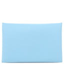 エルメス HERMES カルヴィ セレスト ヴォーエプソン カードケース シルバー金具 新品 未使用 水色