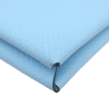 エルメス HERMES カルヴィ セレスト ヴォーエプソン カードケース シルバー金具 新品 未使用 水色