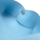 エルメス HERMES カルヴィ セレスト ヴォーエプソン カードケース シルバー金具 新品 未使用 水色