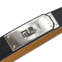 エルメス HERMES ケリー ブラック×ゴールド ヴォーエプソン GP ベルト シルバー金具 黒 茶 ターンロック金具 スライド調節