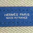 エルメス HERMES ガーデンパーティーPM ブルーゼリージュ カントリー トートバッグ シルバー金具 青