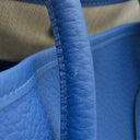 エルメス HERMES ガーデンパーティーPM ブルーゼリージュ カントリー トートバッグ シルバー金具 青