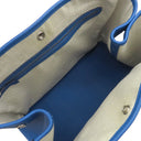 エルメス HERMES ガーデンパーティーPM ブルーゼリージュ カントリー トートバッグ シルバー金具 青