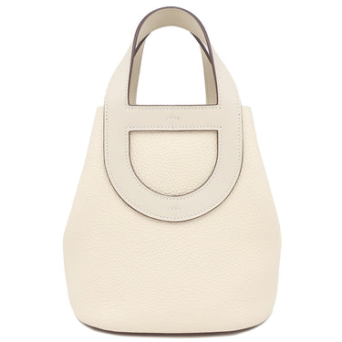 エルメス HERMES インザループ18 ナタ トリヨンクレマンス ヴォースイフト ハンドバッグ ゴールド金具 アイボリー