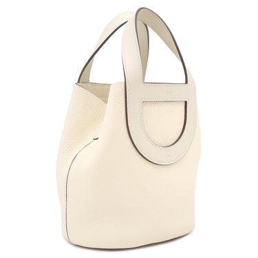 エルメス HERMES インザループ18 ナタ トリヨンクレマンス ヴォースイフト ハンドバッグ ゴールド金具 アイボリー