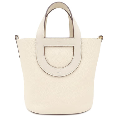 エルメス HERMES インザループ18 ナタ トリヨンクレマンス ヴォースイフト ハンドバッグ ゴールド金具 アイボリー
