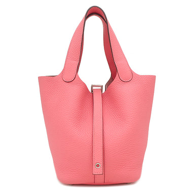 エルメス HERMES ピコタンロックPM ローズアザレ トリヨンクレマンス ハンドバッグ シルバー金具