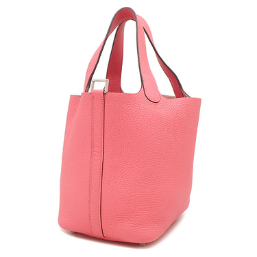 エルメス HERMES ピコタンロックPM ローズアザレ トリヨンクレマンス ハンドバッグ シルバー金具