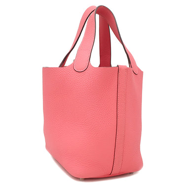 エルメス HERMES ピコタンロックPM ローズアザレ トリヨンクレマンス ハンドバッグ シルバー金具