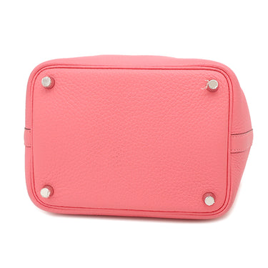 エルメス HERMES ピコタンロックPM ローズアザレ トリヨンクレマンス ハンドバッグ シルバー金具